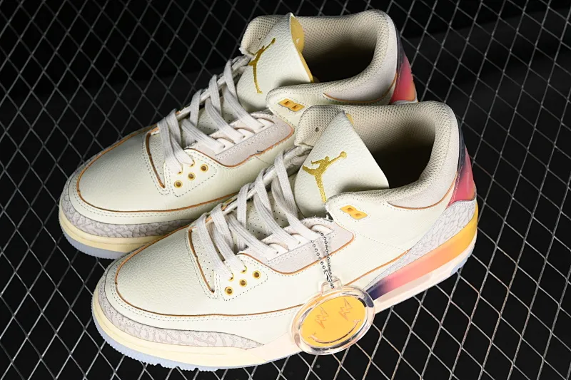 All categories Air Jordan Jordan series basketball shoes Air Jordan 3 L version J.Balvin x Air Jordan 3 Retro AJ3 Joe 3 rainbow gradient FN0344-901